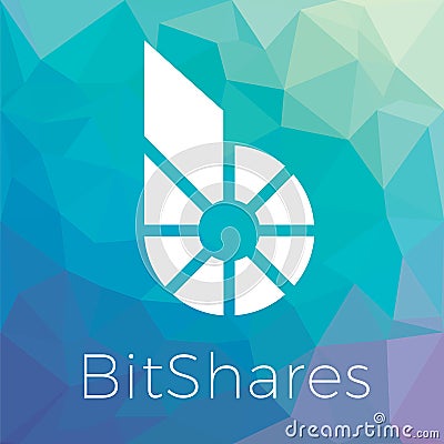 Bitshares BTS blockchain criptocurrency logo Vector Illustration