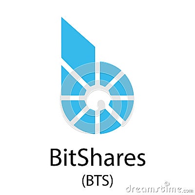 Bitshares cryptocurrency symbol Vector Illustration