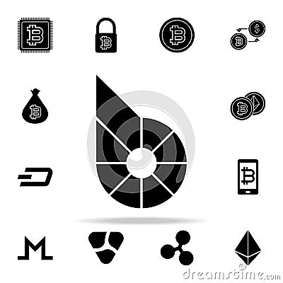 bitshares icon. Crypto currency icons universal set for web and mobile Stock Photo