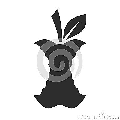 Bitten apple vector icon Vector Illustration