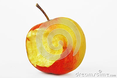 Bitten apple Stock Photo