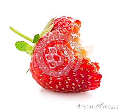 Bitten strawberry Stock Photo