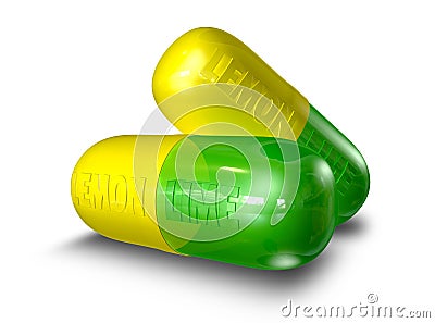 A Bitter Pill To Swallow Stock Photo