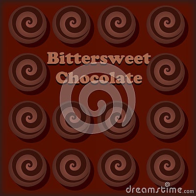 Bittersweet Chocolate poster Vector Illustration