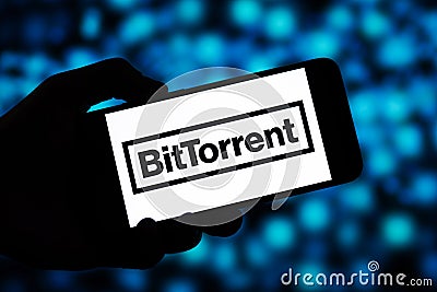 BitTorrent editorial. BitTorrent is a communication protocol for peer-to-peer file sharing Editorial Stock Photo