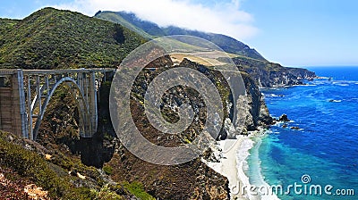 Bixby Bridge, Big Sur, California Stock Photo