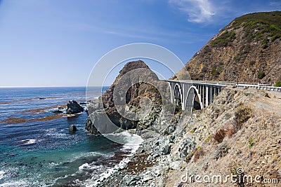 Bixby Creek Arch Bridge Stock Photo