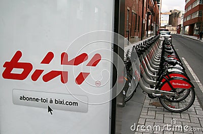 Bixi Bikes Editorial Stock Photo