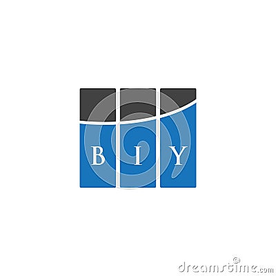 BIY letter logo design on BLACK background. BIY creative initials letter logo concept. BIY letter design.BIY letter logo design on Vector Illustration