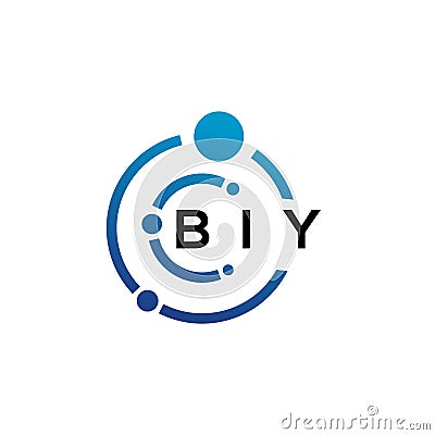 BIY letter logo design on white background. BIY creative initials letter logo concept. BIY letter design Vector Illustration