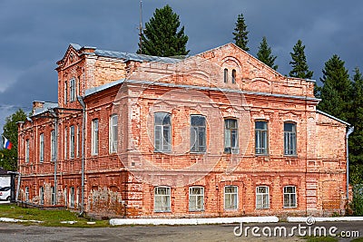 Biysk, old brick house Stock Photo