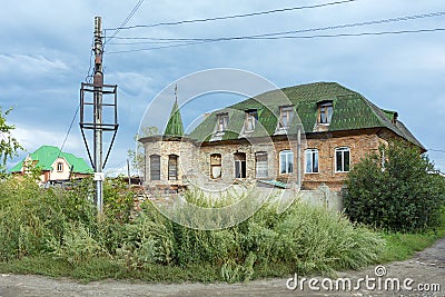 Biysk, old brick house Stock Photo