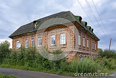Biysk, an old house on Serf street Stock Photo