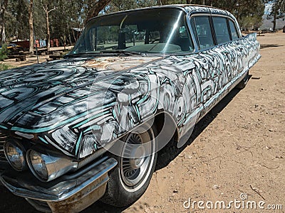 Hand painted Cadillac Editorial Stock Photo