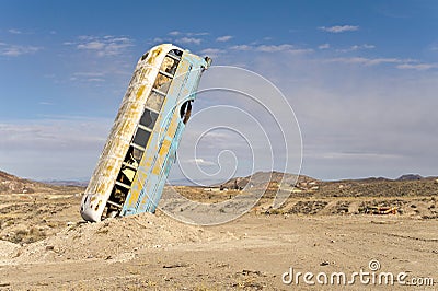 Bizarre artwork in the desert Stock Photo