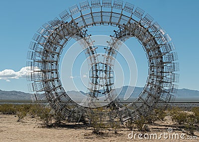 Bizarre artwork in Nipton, California Editorial Stock Photo