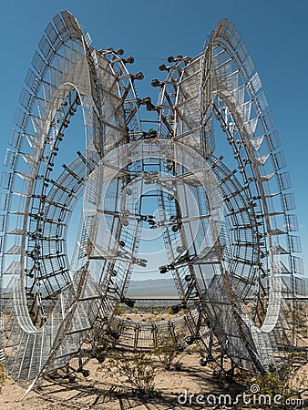 Bizarre artwork in Nipton, California Editorial Stock Photo