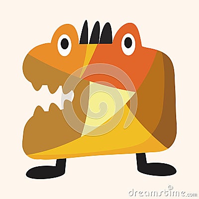 Bizarre monster flat icon elements,eps10 Vector Illustration