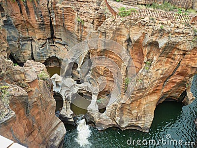 bizarre rock formation in africa on a cliff Stock Photo