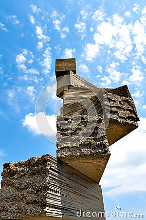Bizarre stone construction Stock Photo