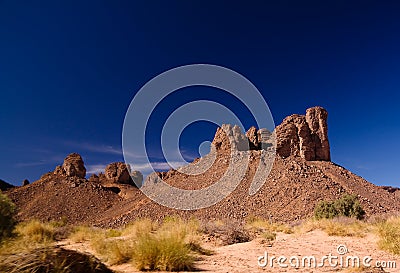 Bizzare rock formation at Essendilene, Tassili nAjjer national park, Algeria Stock Photo