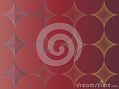 Seamless pattern rhombuses and circles. Stylish texture. Thread art, Strings line, Tile with regularly repeating geometrical shape Vector Illustration