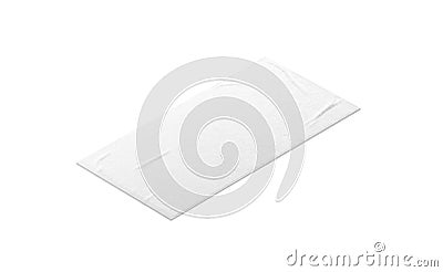 Blaank white unfolded bit towel mockup, isolated Stock Photo