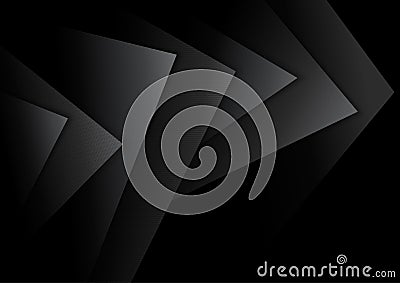 Black Abstract Background with Dark Layers Vector Illustration