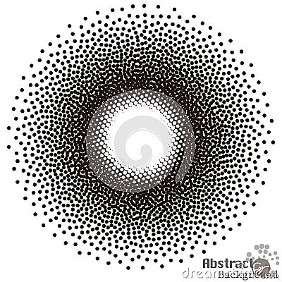 Black Abstract Halftone Design Element Vector Illustration