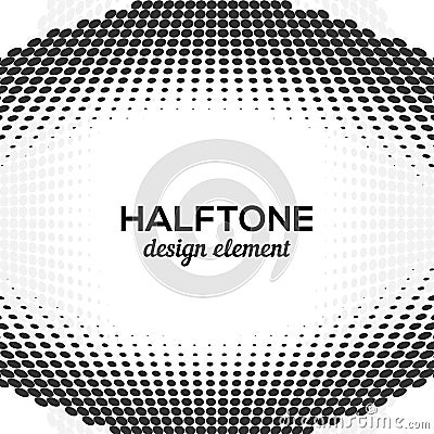 Black Abstract Halftone Design Element, vector Vector Illustration