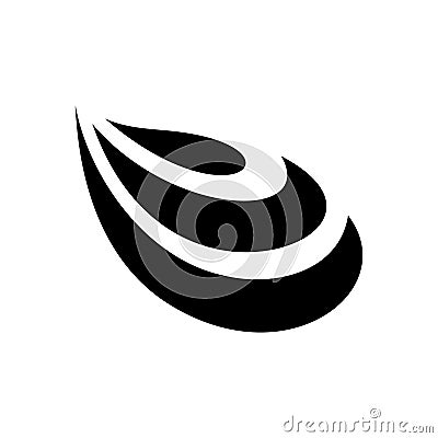 Black abstract logo design template Vector Illustration