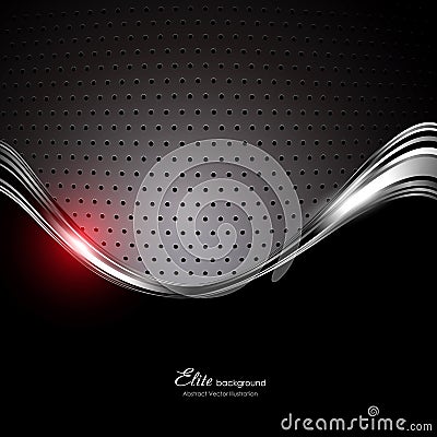 Black abstract technology background Vector Illustration