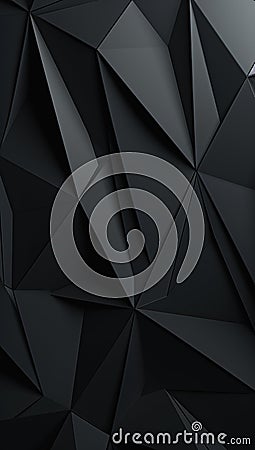 Black Abstract Triangles Face Android Renderer Large Triangular Stock Photo