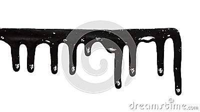 Black acrylic paint Stock Photo