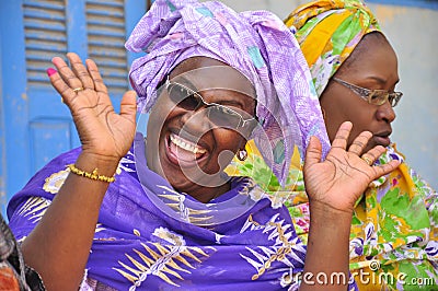 Black african women laughing Editorial Stock Photo