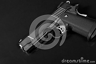 Black Airsoft Pistol Stock Photo