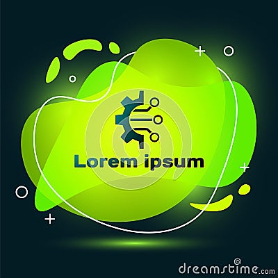 Black Algorithm icon isolated on black background. Algorithm symbol design from Artificial Intelligence collection Vector Illustration