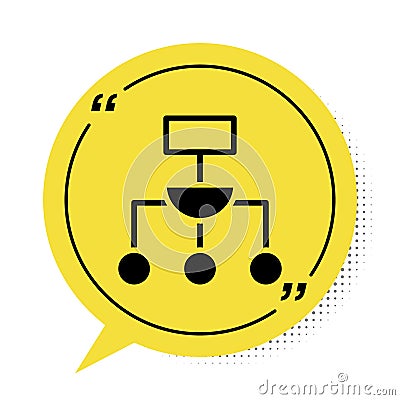 Black Algorithm icon isolated on white background. Algorithm symbol design from Artificial Intelligence collection Vector Illustration