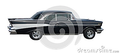 Black American classic car Stock Photo