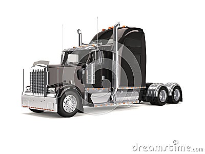 Black american truck Stock Photo