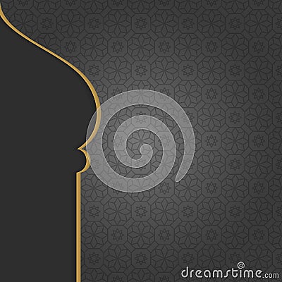 Black Arabian Islamic background Vector Illustration