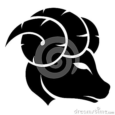 Black Aries Zodiac Star Sign Royalty Free Stock Photos - Image: 35163178