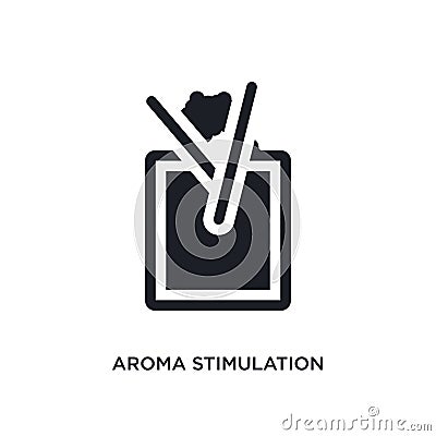 black aroma stimulation isolated vector icon. simple element illustration from sauna concept vector icons. aroma stimulation Vector Illustration