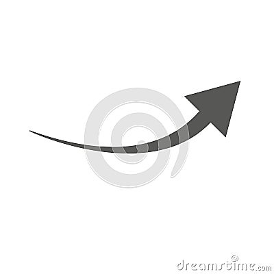 Black arrow icon on white background. flat style. arrow icon for your web site design, logo, app, UI. arrow indicated the Stock Photo