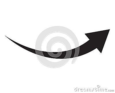 Black arrow icon on white background. flat style. arrow icon for your web site design, logo, app, UI. arrow indicated the Vector Illustration