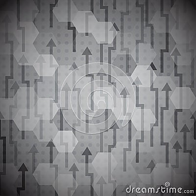 Black arrows seamless pattern Vector Illustration