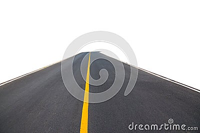 Black asphalt winding Road transport,clipping path. Stock Photo