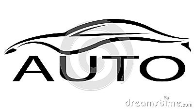 Black auto logo Vector Illustration