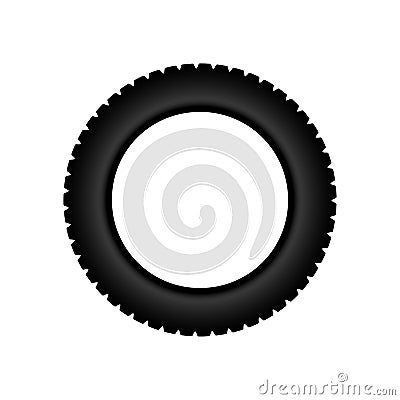 Black auto tire - for stock Vector Illustration