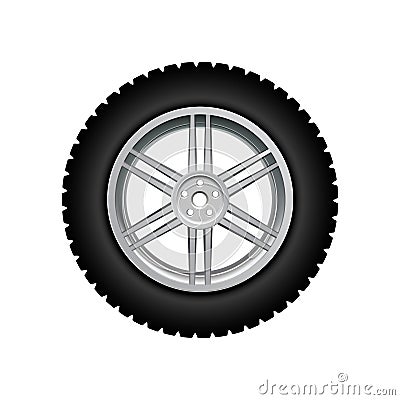 Black auto tire - vector Vector Illustration